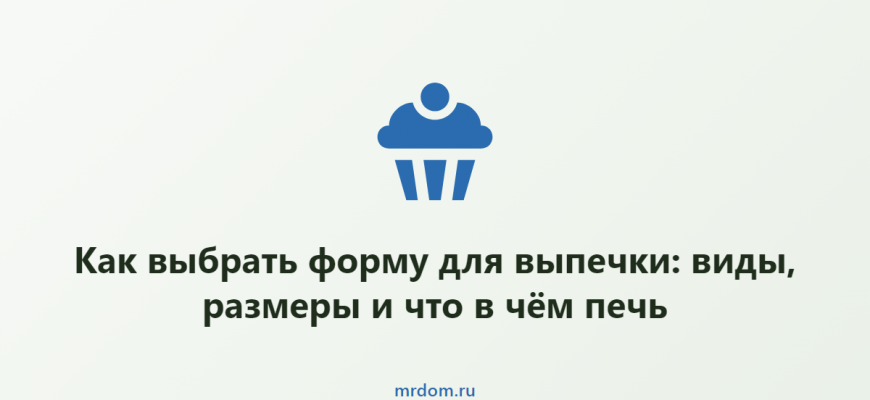 Как выбрать форму для выпечки: виды, размеры и что в чём печь