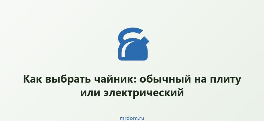 Как выбрать чайник: обычный на плиту или электрический