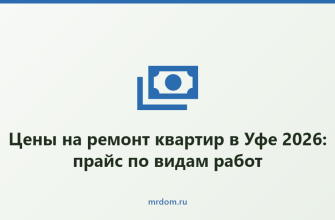 Цены на ремонт квартир в Уфе 2026: прайс по видам работ