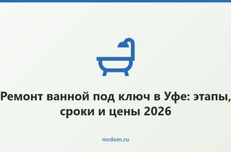 Ремонт ванной под ключ в Уфе: этапы, сроки и цены 2026