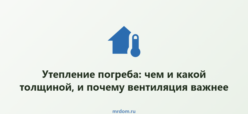 Утепление погреба: чем и какой толщиной, и почему вентиляция важнее