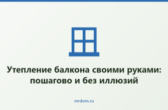 Утепление балкона своими руками: пошагово и без иллюзий