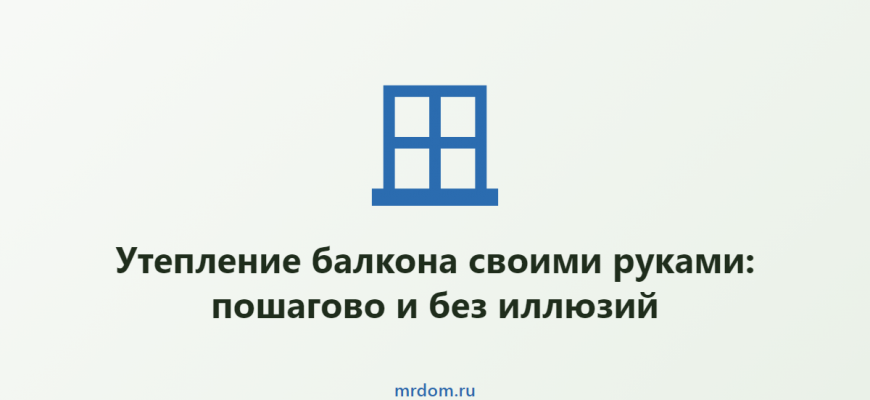 Утепление балкона своими руками: пошагово и без иллюзий