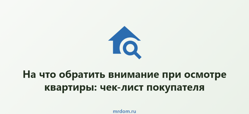 На что обратить внимание при осмотре квартиры: чек-лист покупателя