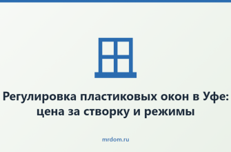 Регулировка пластиковых окон в Уфе: цена за створку и режимы