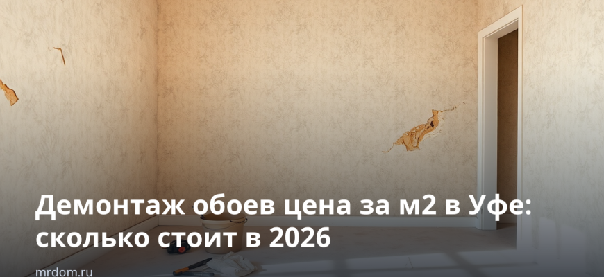Демонтаж обоев цена за м2 в Уфе: сколько стоит в 2026
