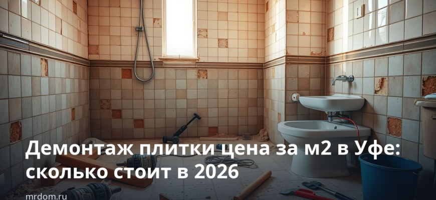 Демонтаж плитки цена за м2 в Уфе: сколько стоит в 2026
