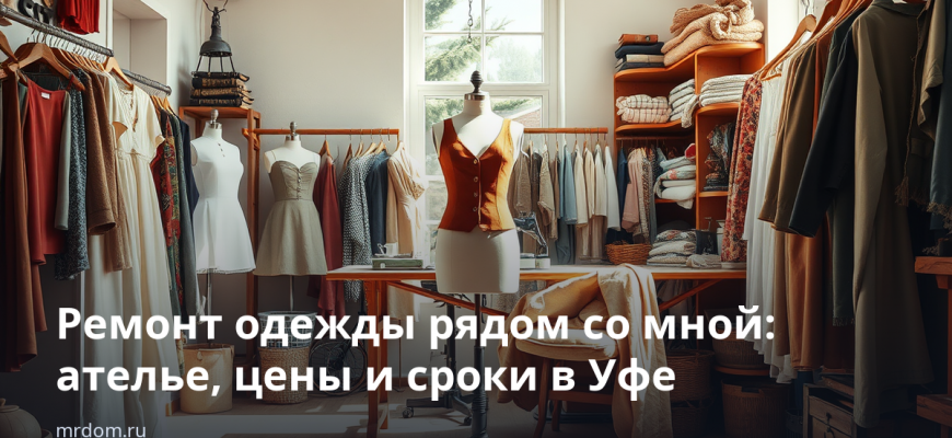 Ремонт одежды рядом со мной: ателье, цены и сроки в Уфе