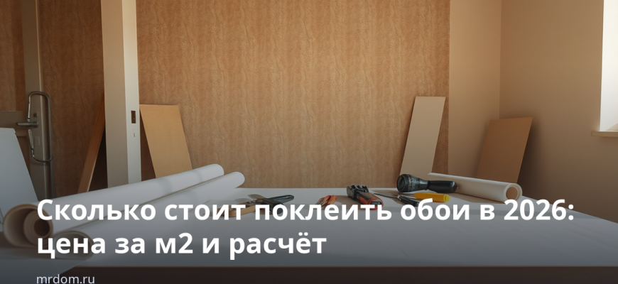 Сколько стоит поклеить обои в 2026: цена за м2 и расчёт